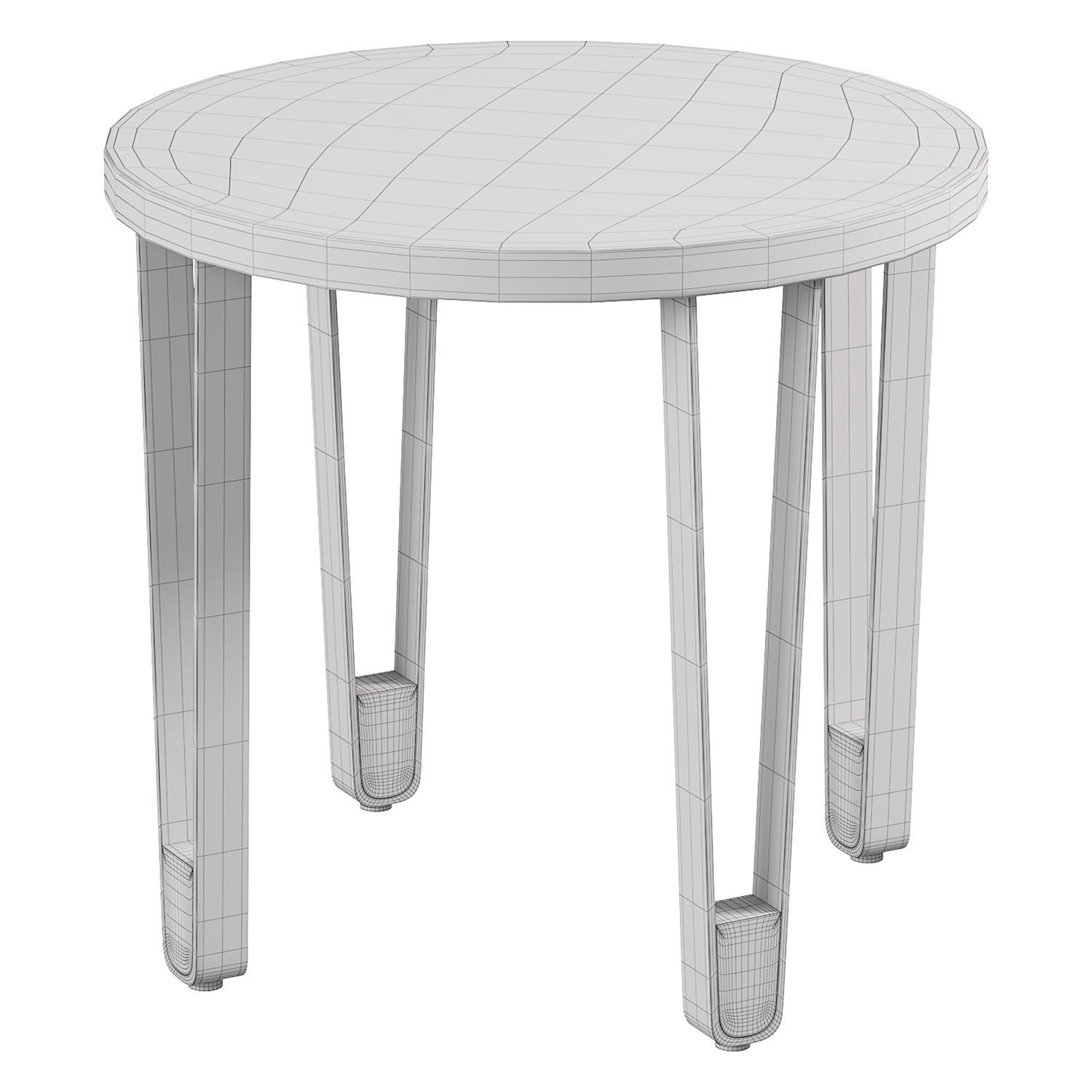 Lonic Round Side Table  3D model_2