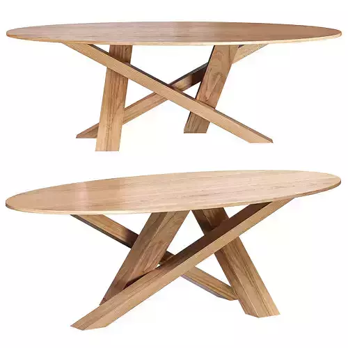 Mikado Oval Dining Table Oak 
