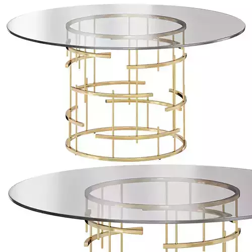   Tiffany Dining Table Round Gold 