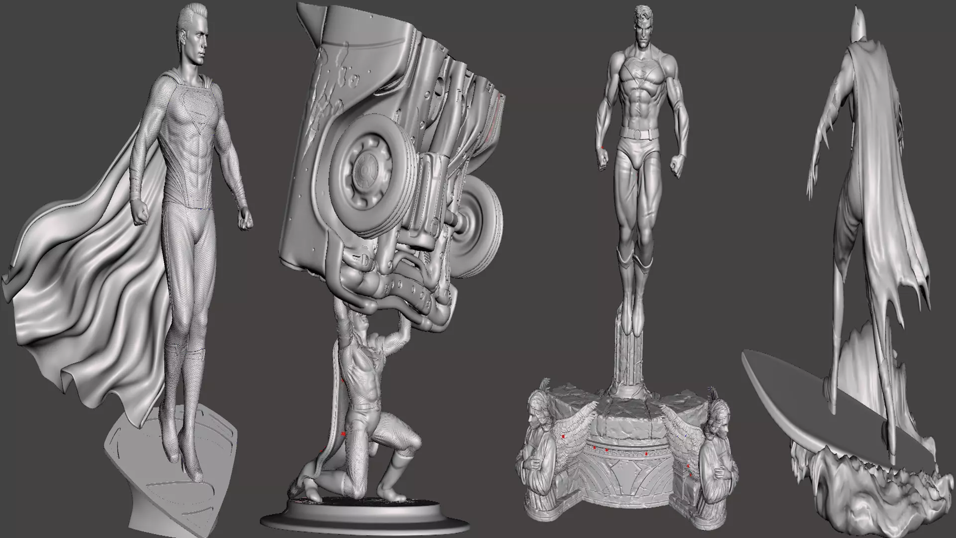 DC Pack 03 3d Sculptures Superman Family 25 Models Print Ready 3D print model