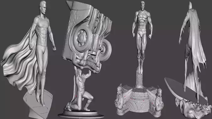 DC Pack 03 3d Sculptures Superman Family 25 Models Print Ready 