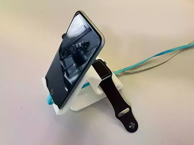 IPHONE AND APPLE WATCH CHARGING HOLDER - DOCKING 3D print model