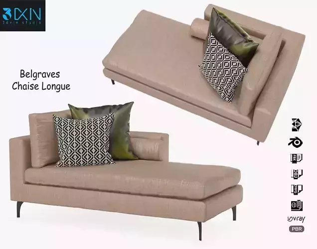 Belgraves Chaise Longue 3D model