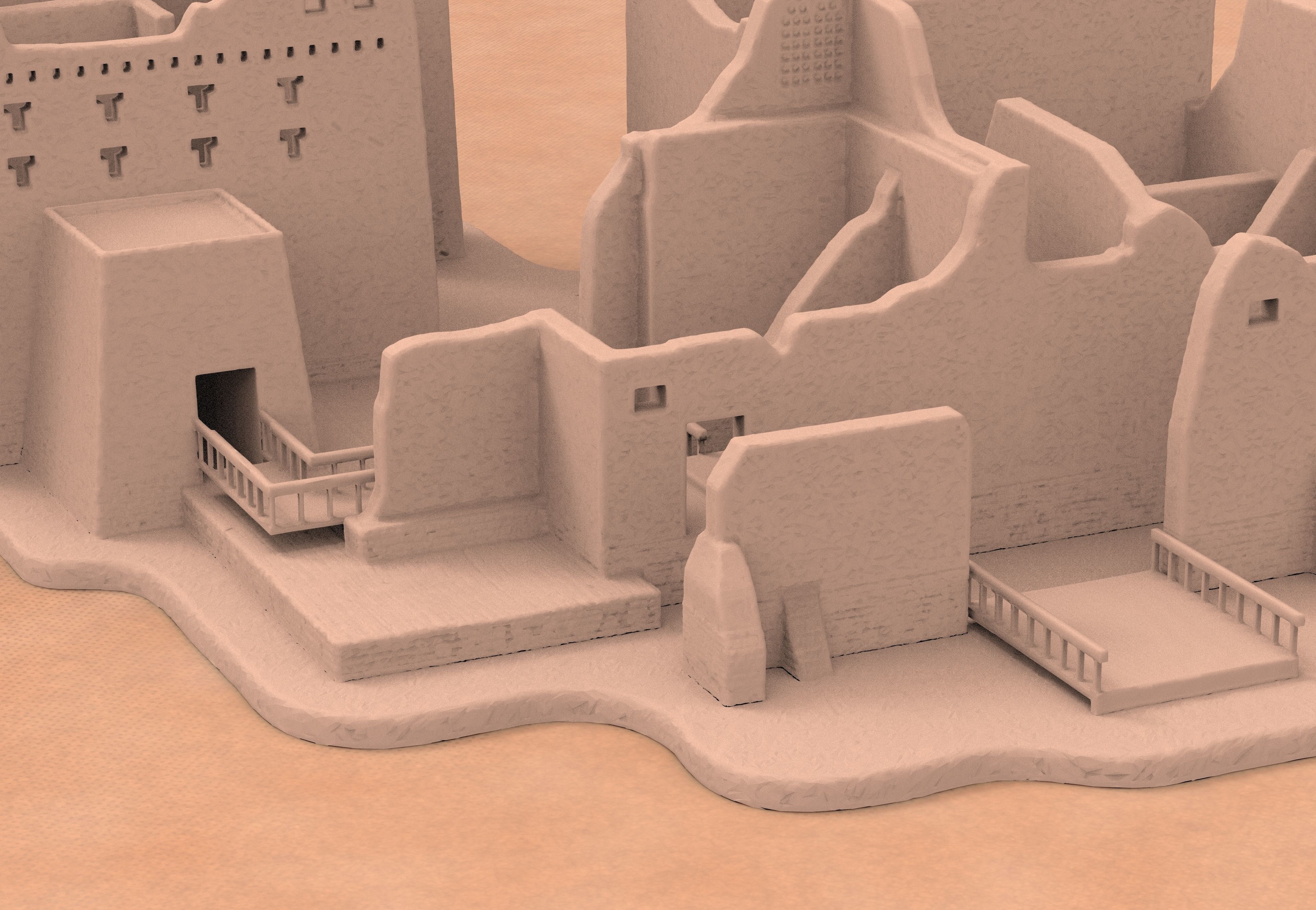 Qasr Salwa Palace al-Diriyah IN The Turaif district 3D print model_2