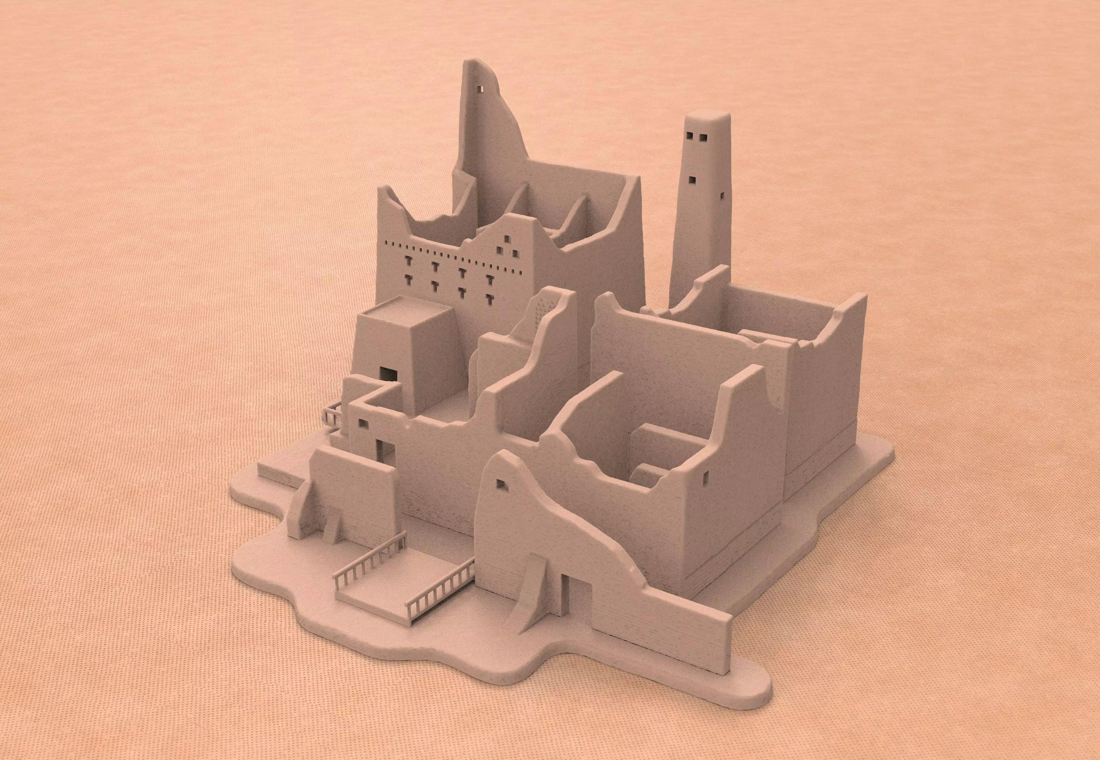 Qasr Salwa Palace al-Diriyah IN The Turaif district 3D print model_0
