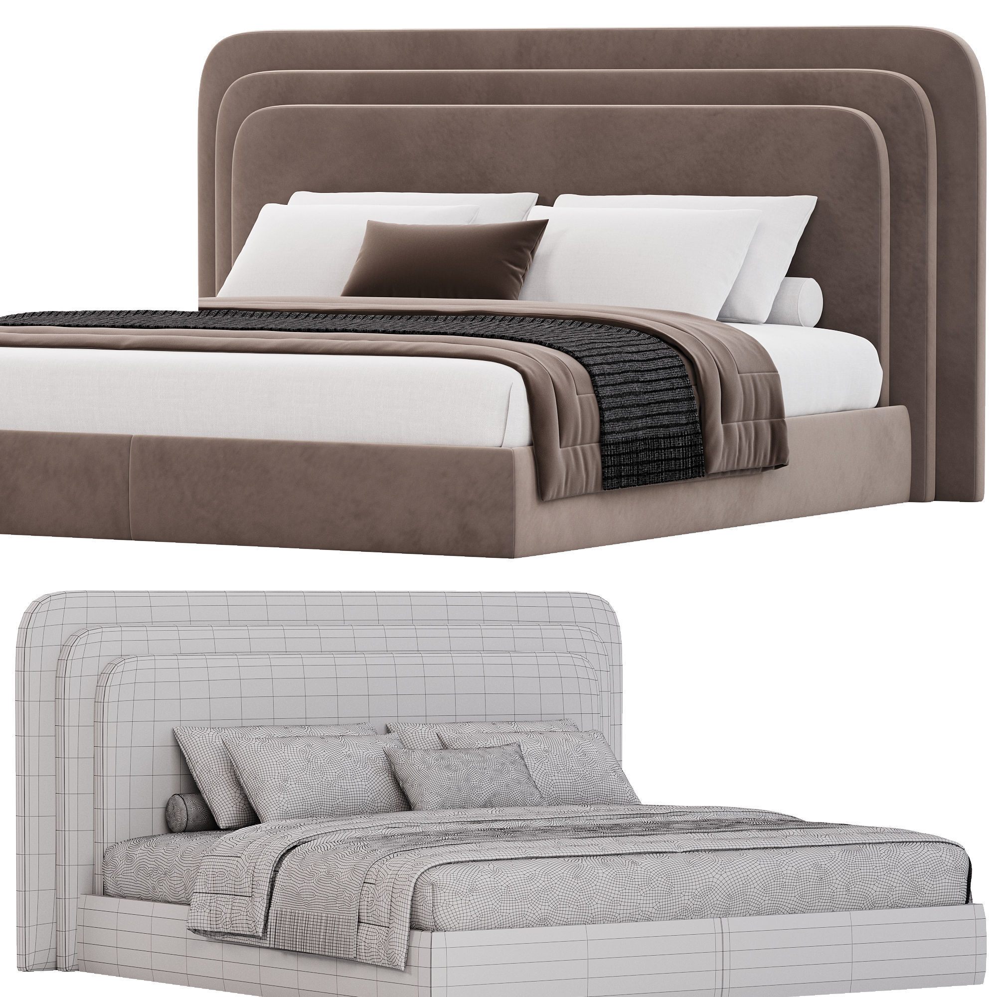 Voyage Royal Bed Italy 3D model_2