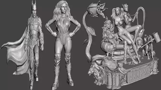 DC Pack 04 3D Sculptures 15 DC family Models Print Ready   3D print model
