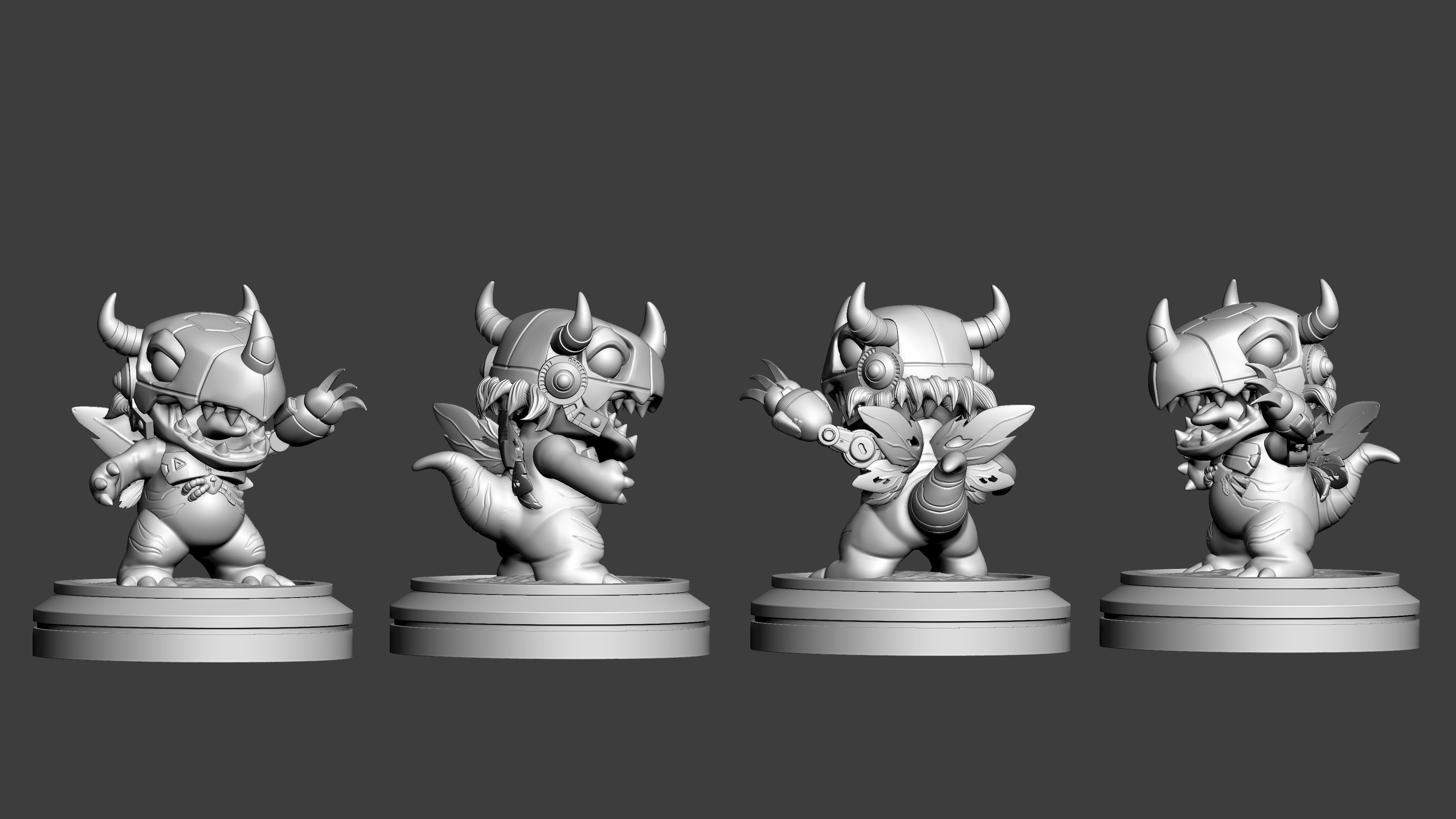 Chibi MetalGreymon 3D print model_3