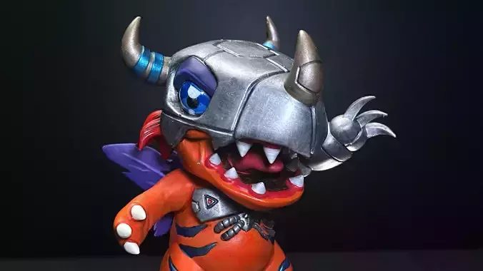 Chibi MetalGreymon 3D print model
