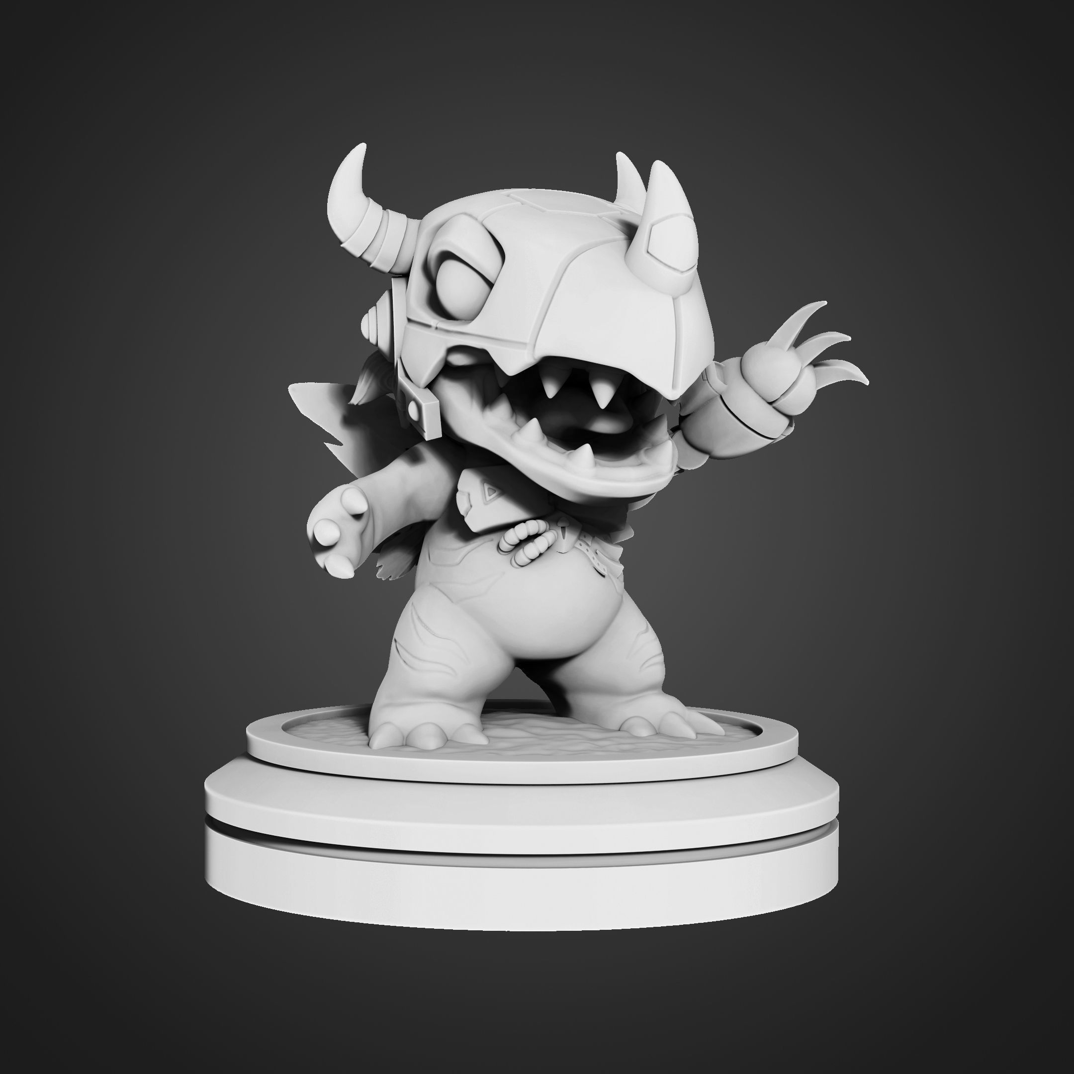 Chibi MetalGreymon 3D print model_2