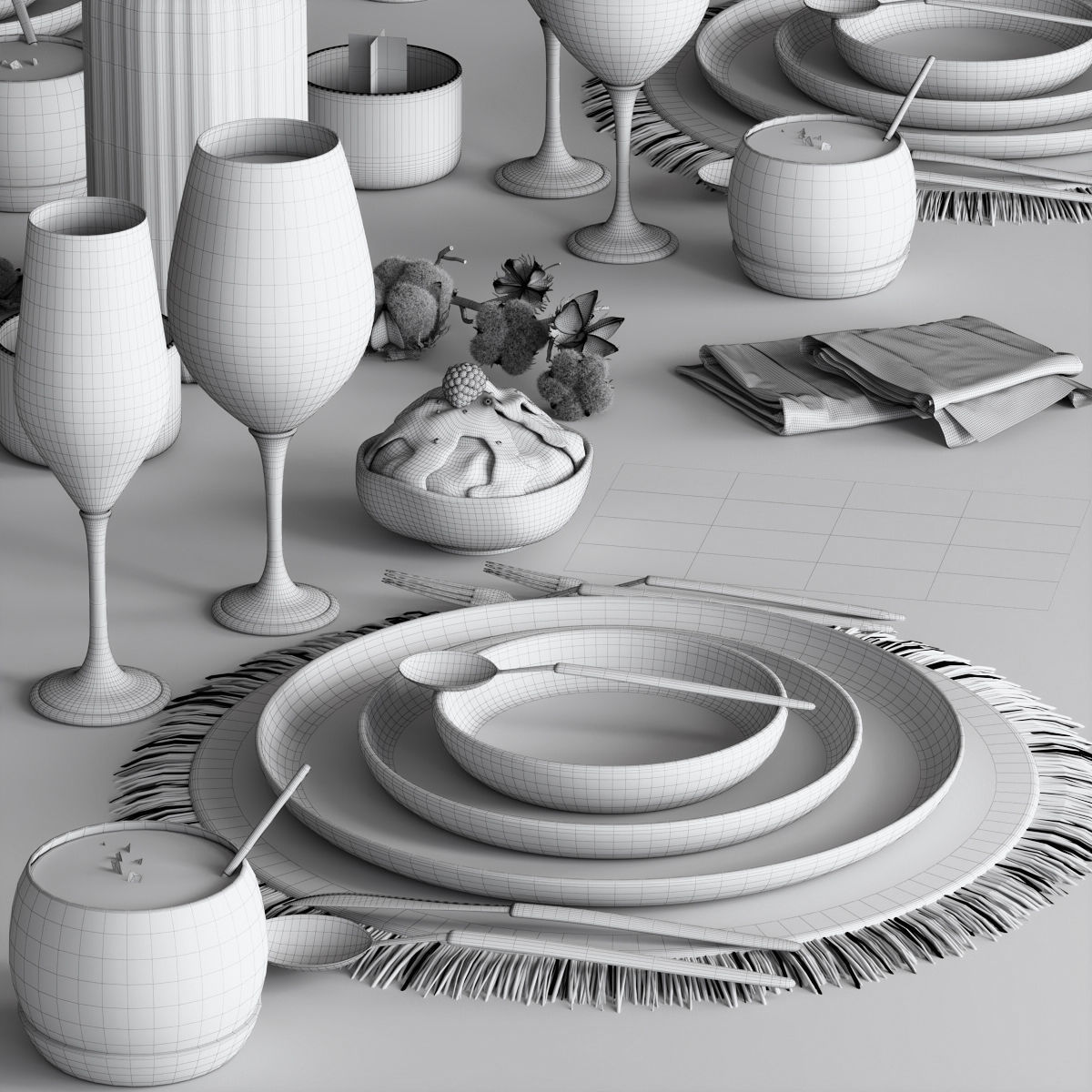 Tableware Set -01 3D model_3