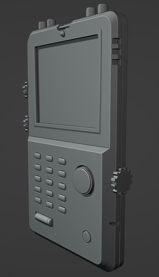 Scifi Communication Portable Device 3D model_3