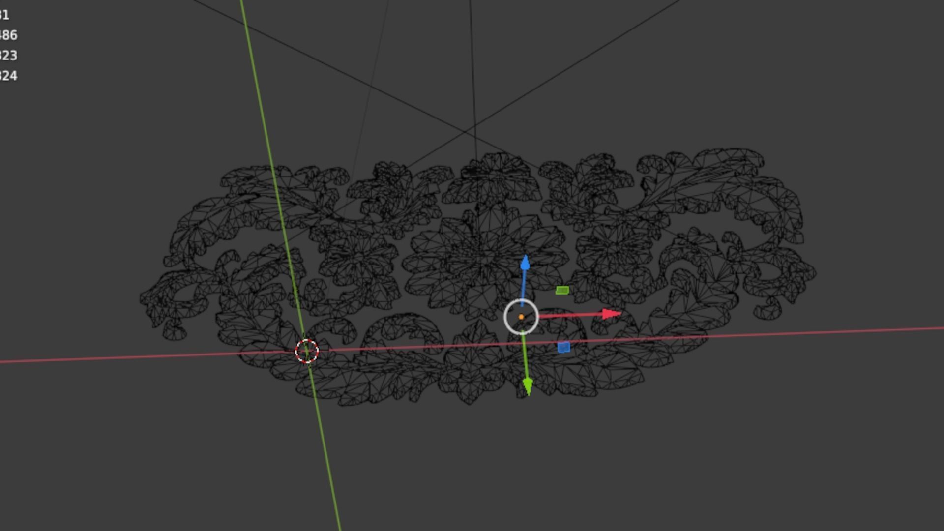 Classic carved decor ornament 420 3D model_6