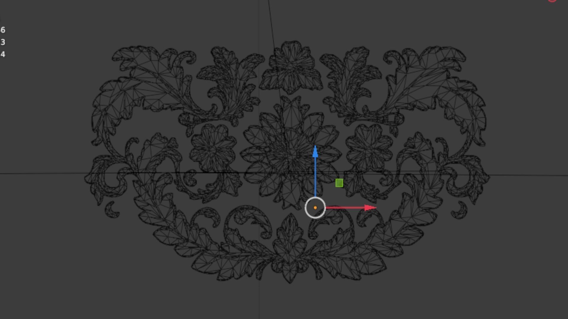 Classic carved decor ornament 420 3D model_5