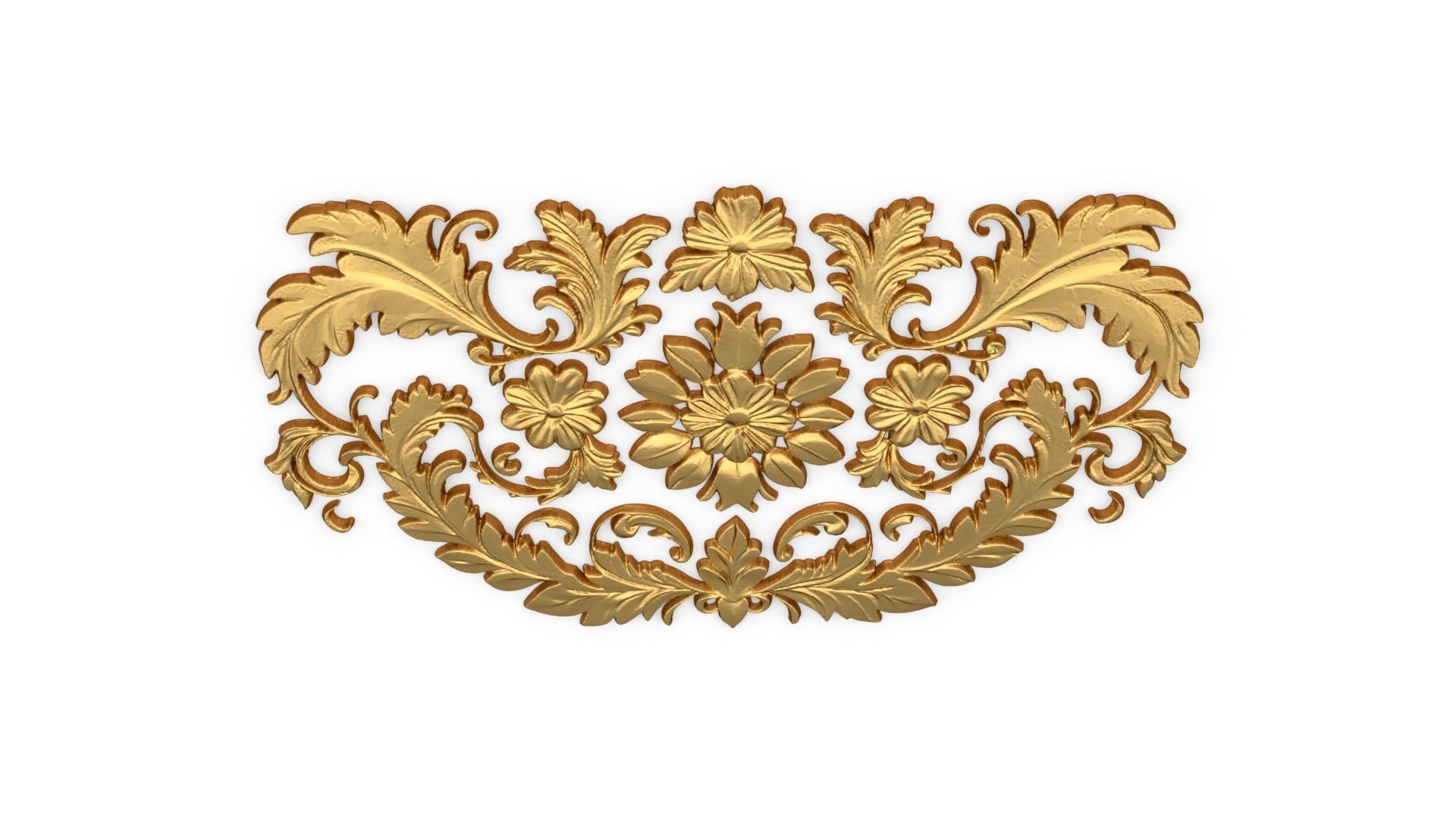 Classic carved decor ornament 420 3D model_4