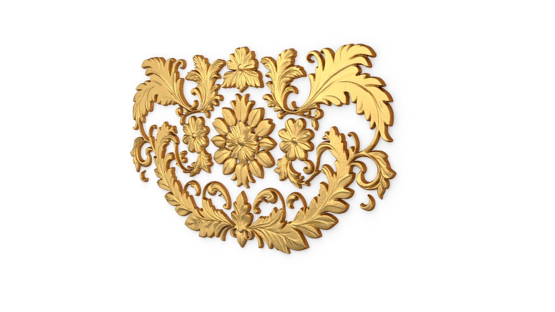 Classic carved decor ornament 420 3D model_2