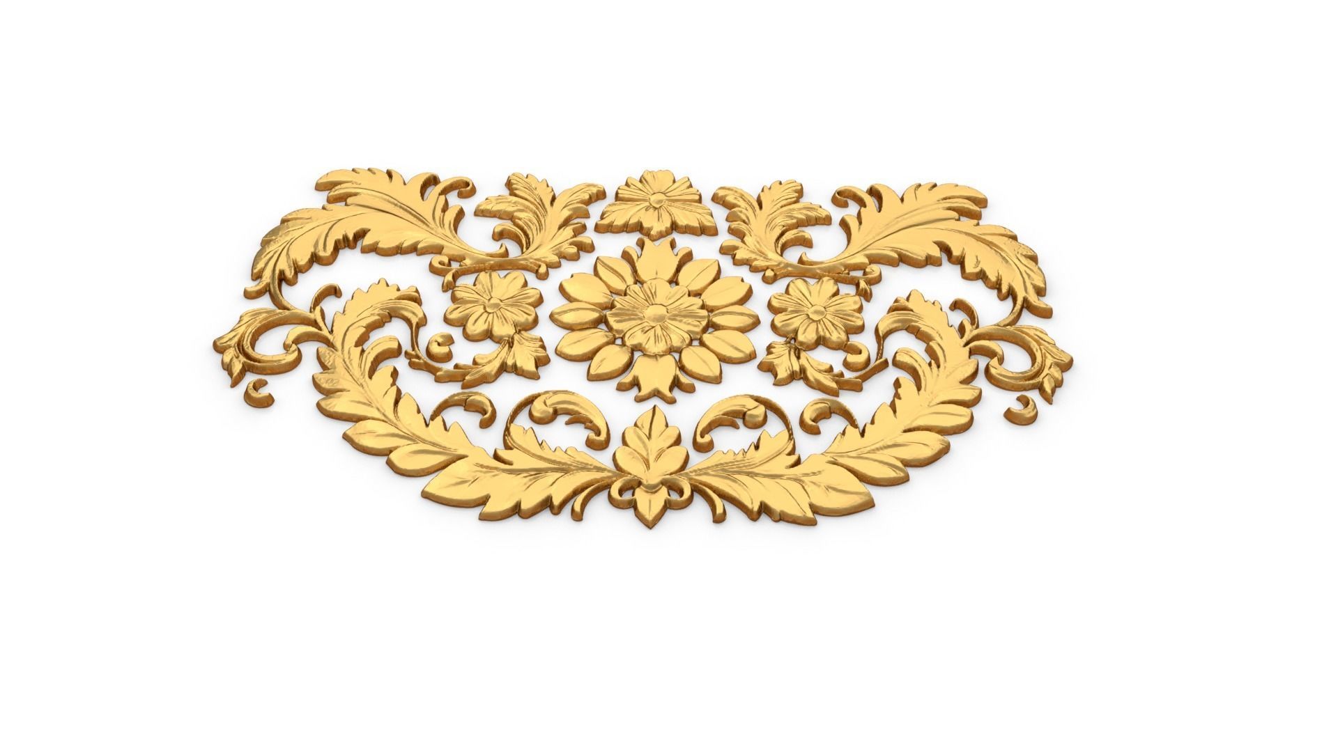 Classic carved decor ornament 420 3D model_3