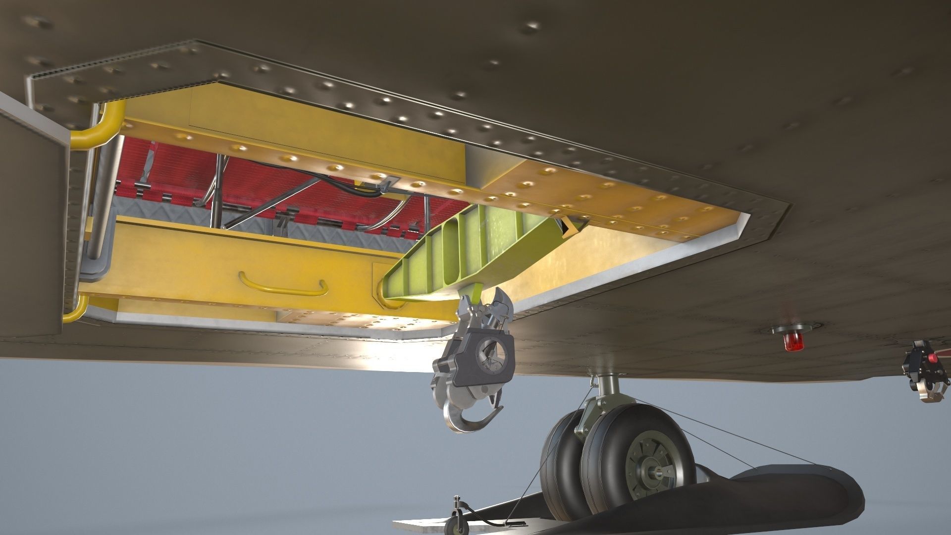 CH-47J Chinook JGSDF Winter Static Low-poly 3D model_19