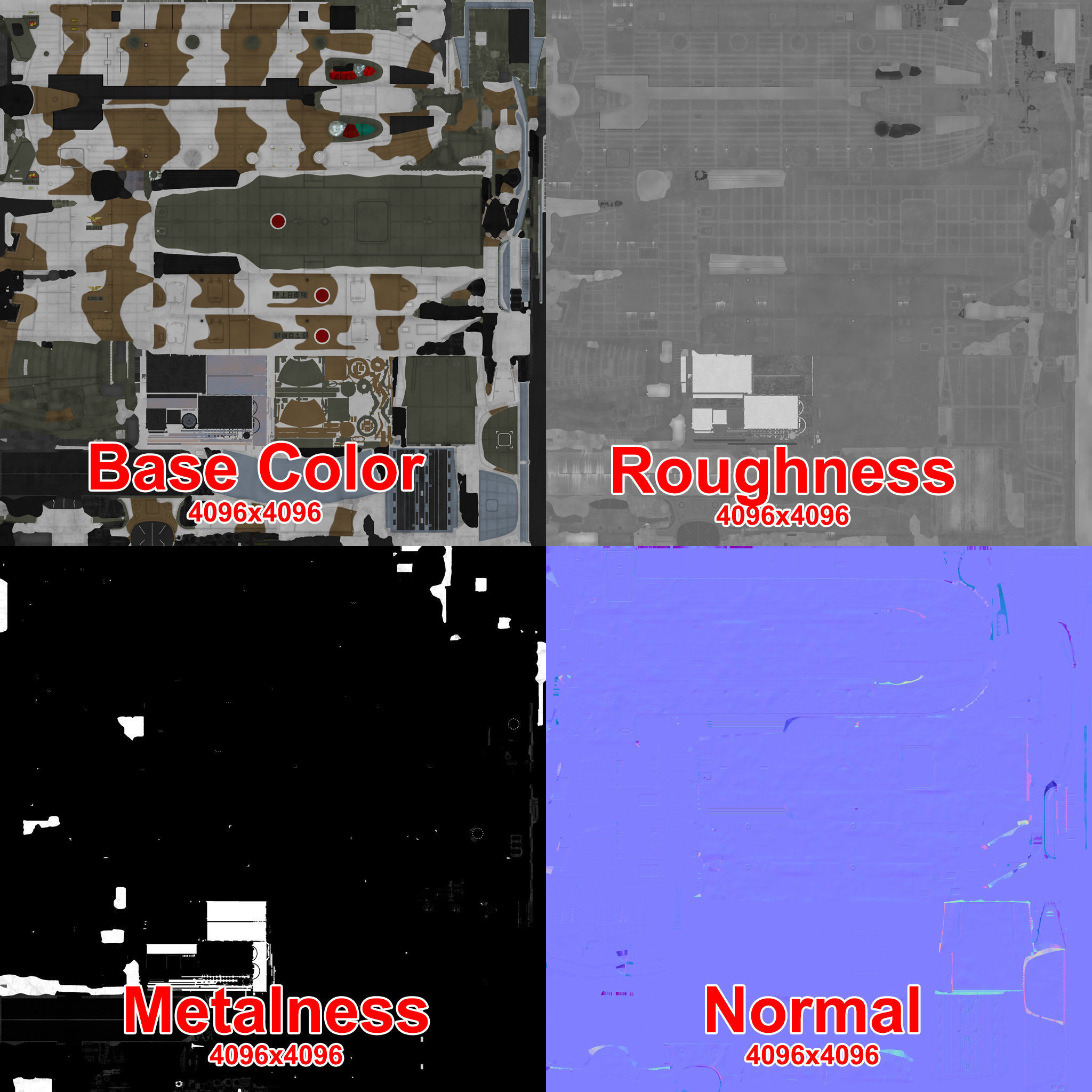 CH-47J Chinook JGSDF Winter Static Low-poly 3D model_41