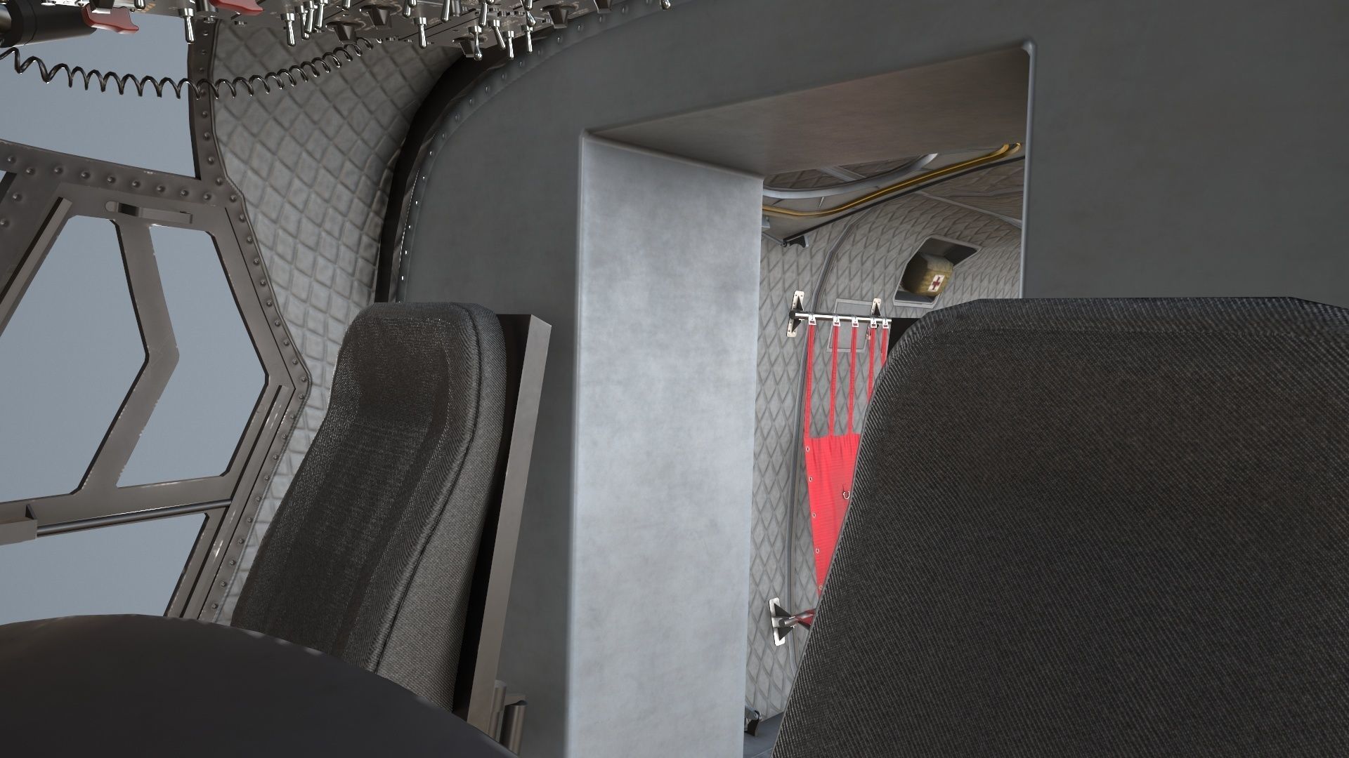 CH-47J Chinook JGSDF Winter Static Low-poly 3D model_25