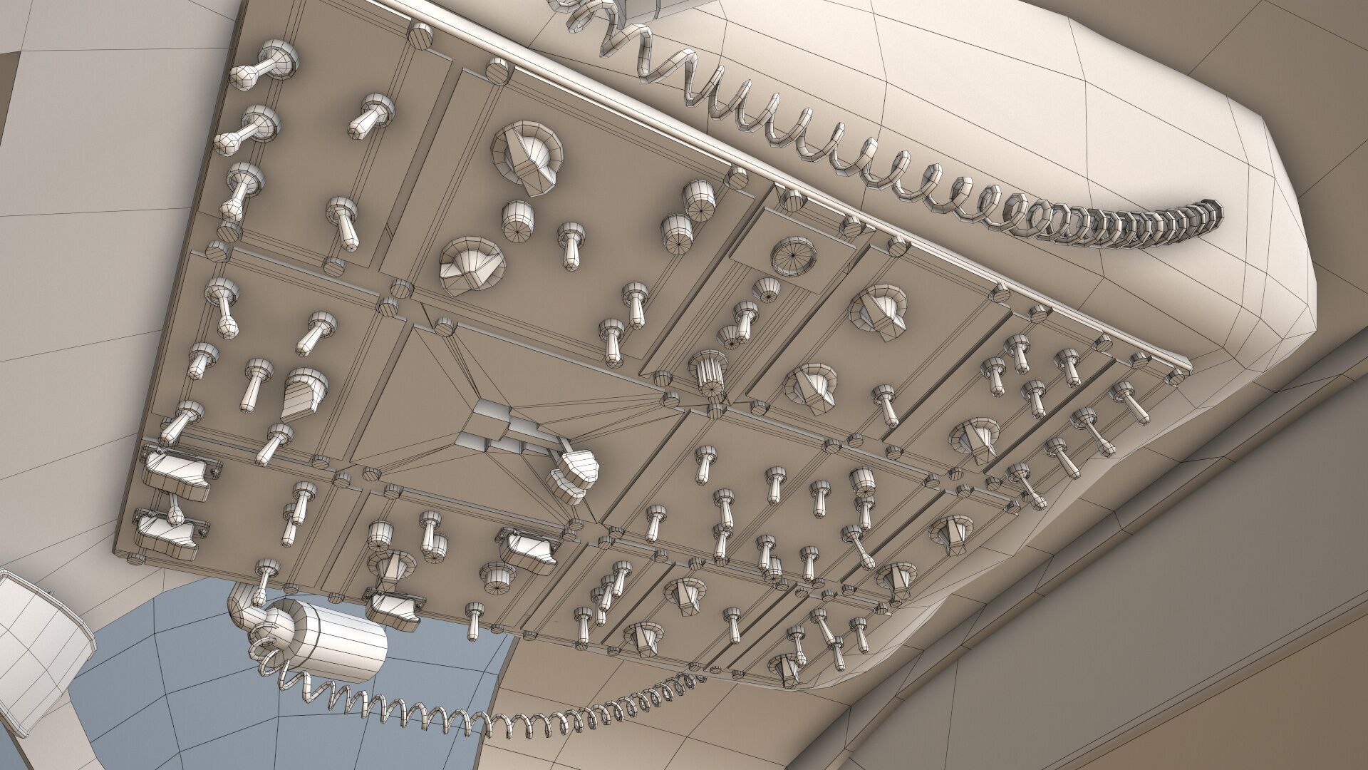CH-47J Chinook JGSDF Winter Static Low-poly 3D model_38