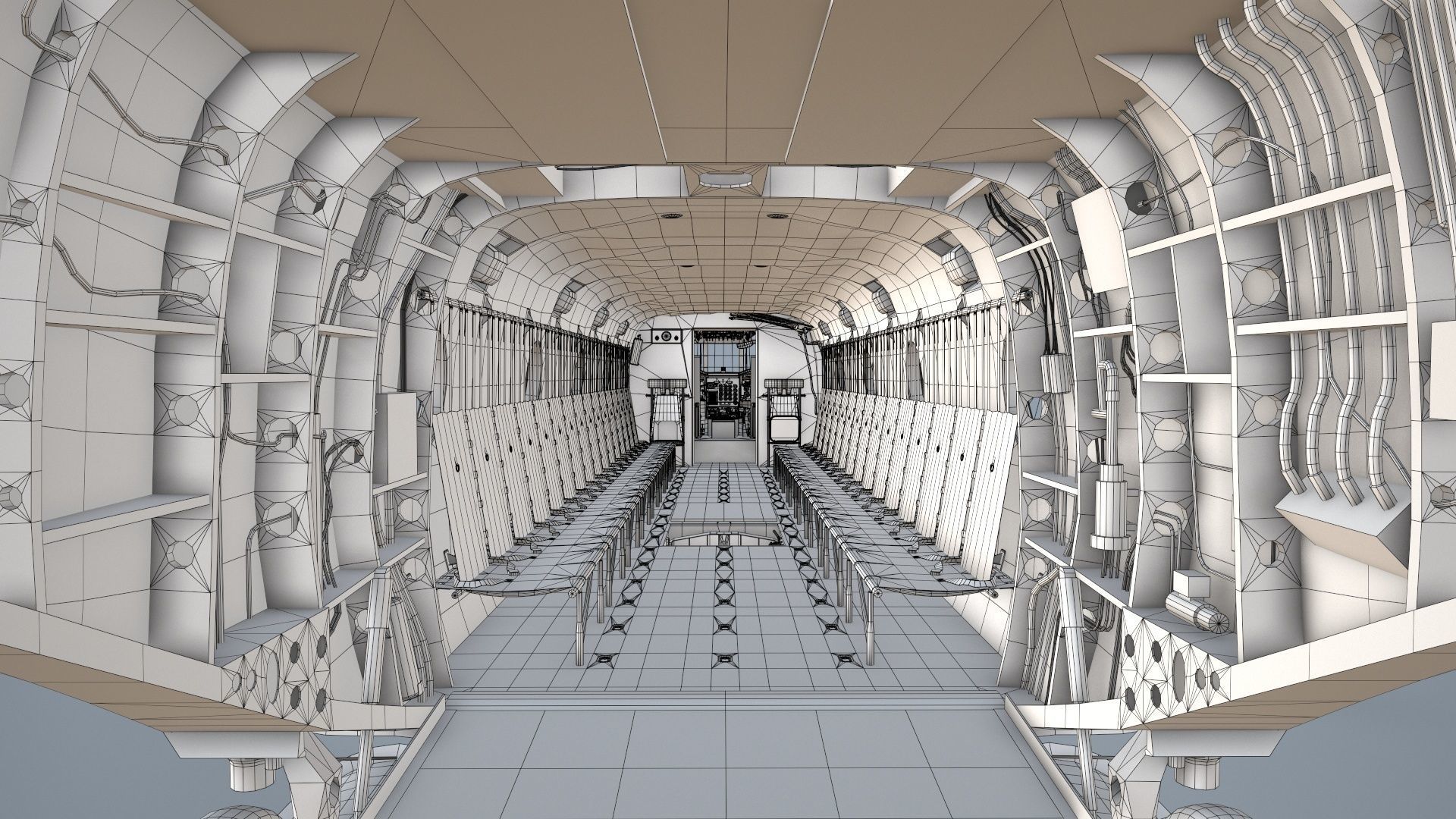 CH-47J Chinook JGSDF Winter Static Low-poly 3D model_36