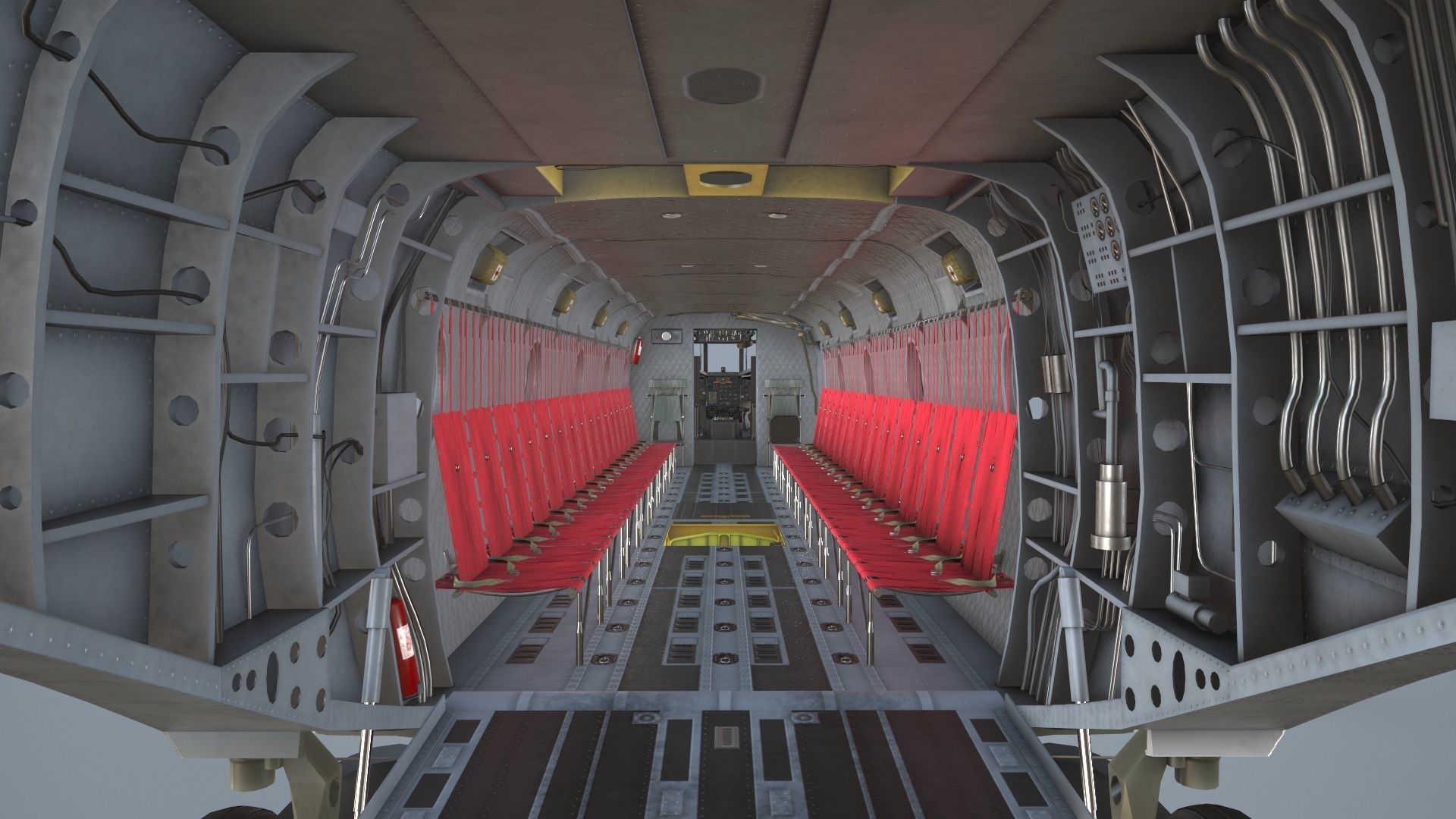 CH-47J Chinook JGSDF Winter Static Low-poly 3D model_20