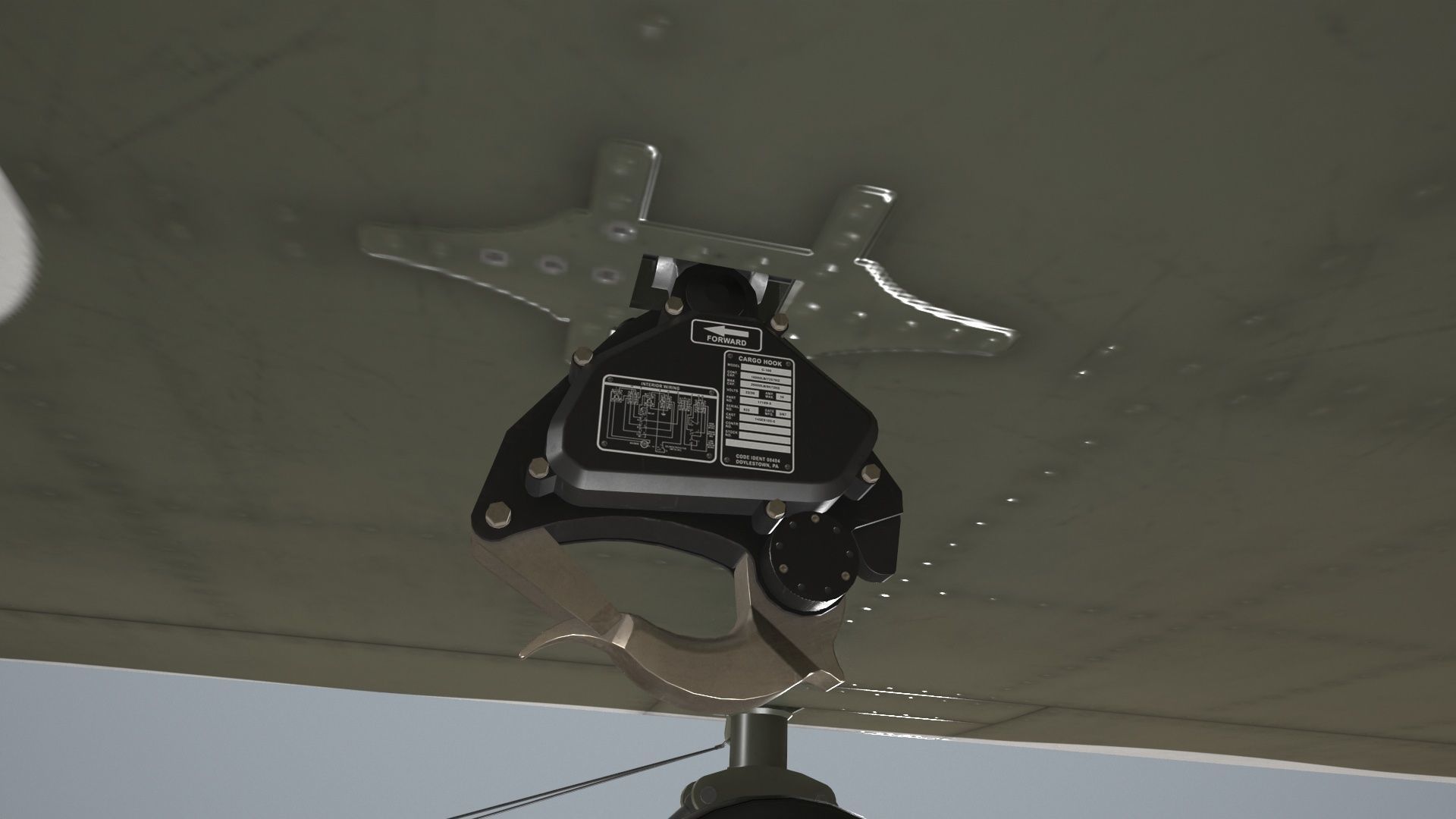 CH-47J Chinook JGSDF Winter Static Low-poly 3D model_14