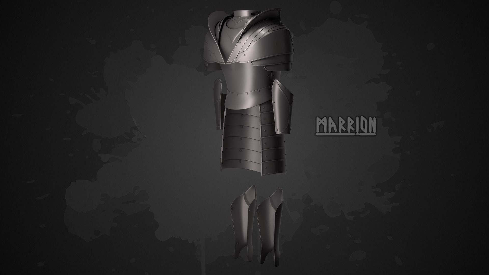 Set of armor of Gondor Fountain Guard LotR 3D Model Collection_2