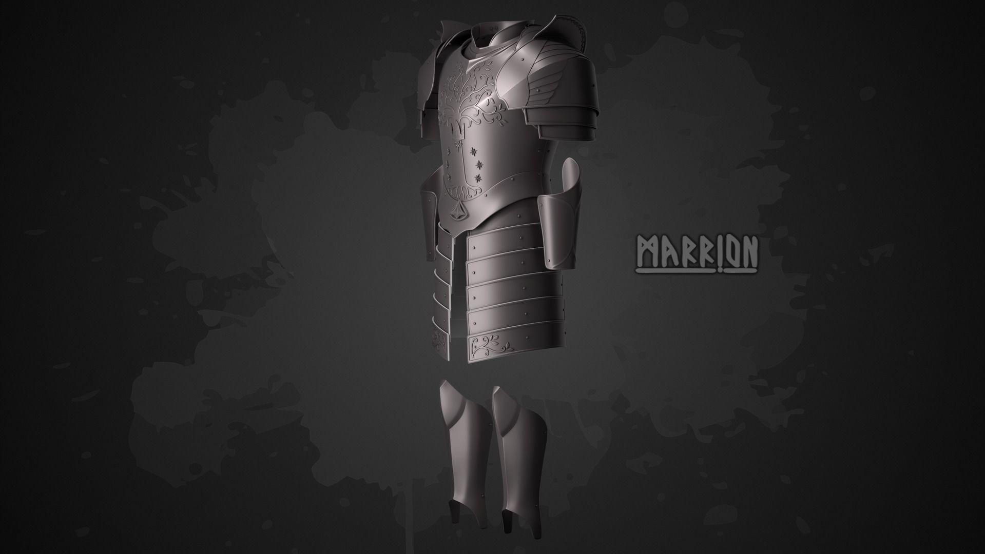 Set of armor of Gondor Fountain Guard LotR 3D Model Collection_1