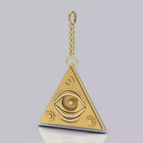 Eye key holder silver  gold jewelry 3D printable model 3D print model