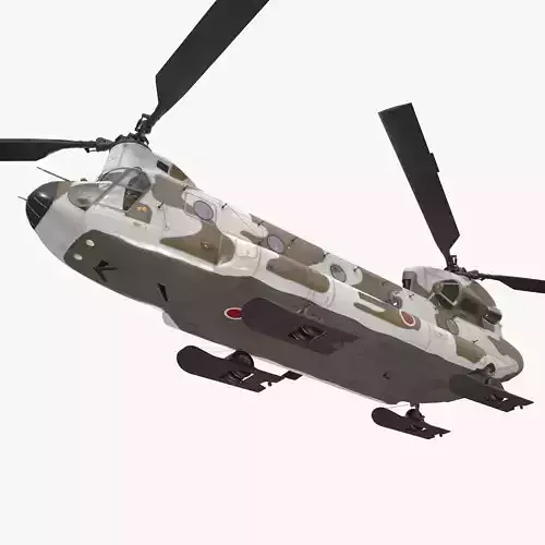  CH-47J Chinook JGSDF Winter Basic Animation