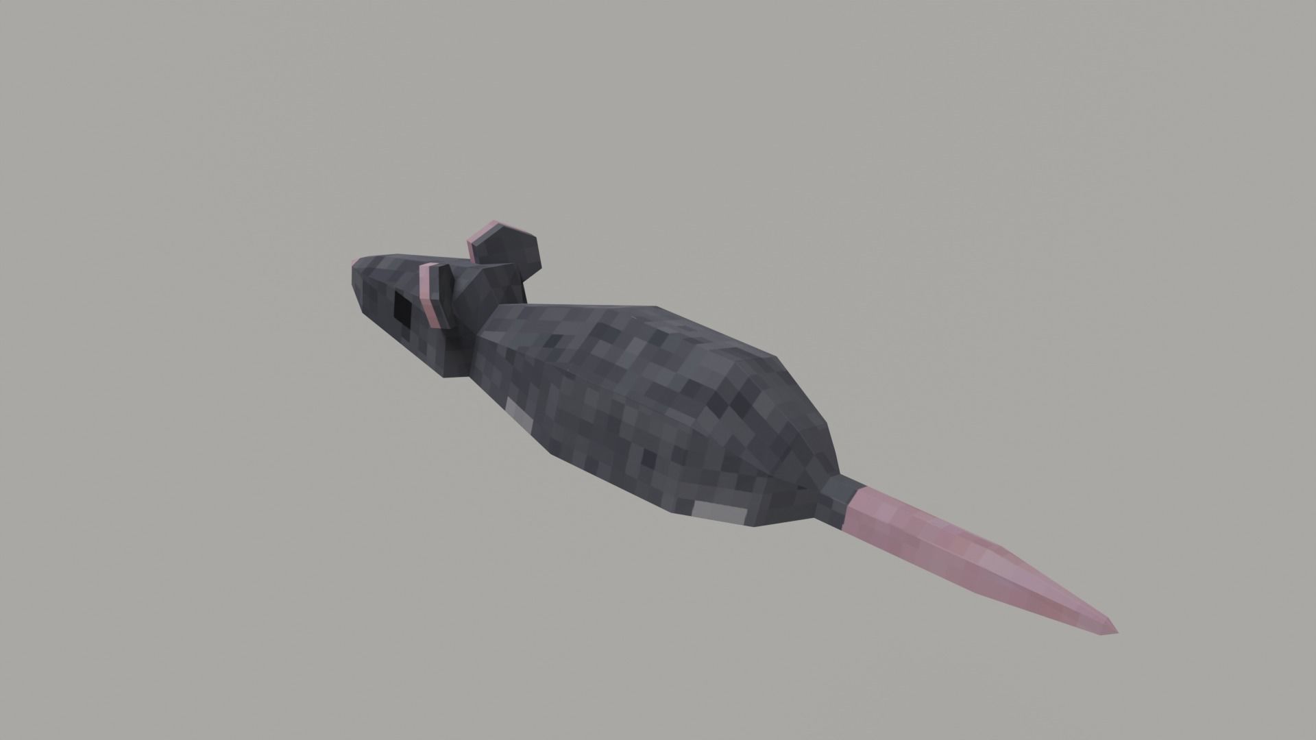 Low Poly Rat Low-poly 3D model_8