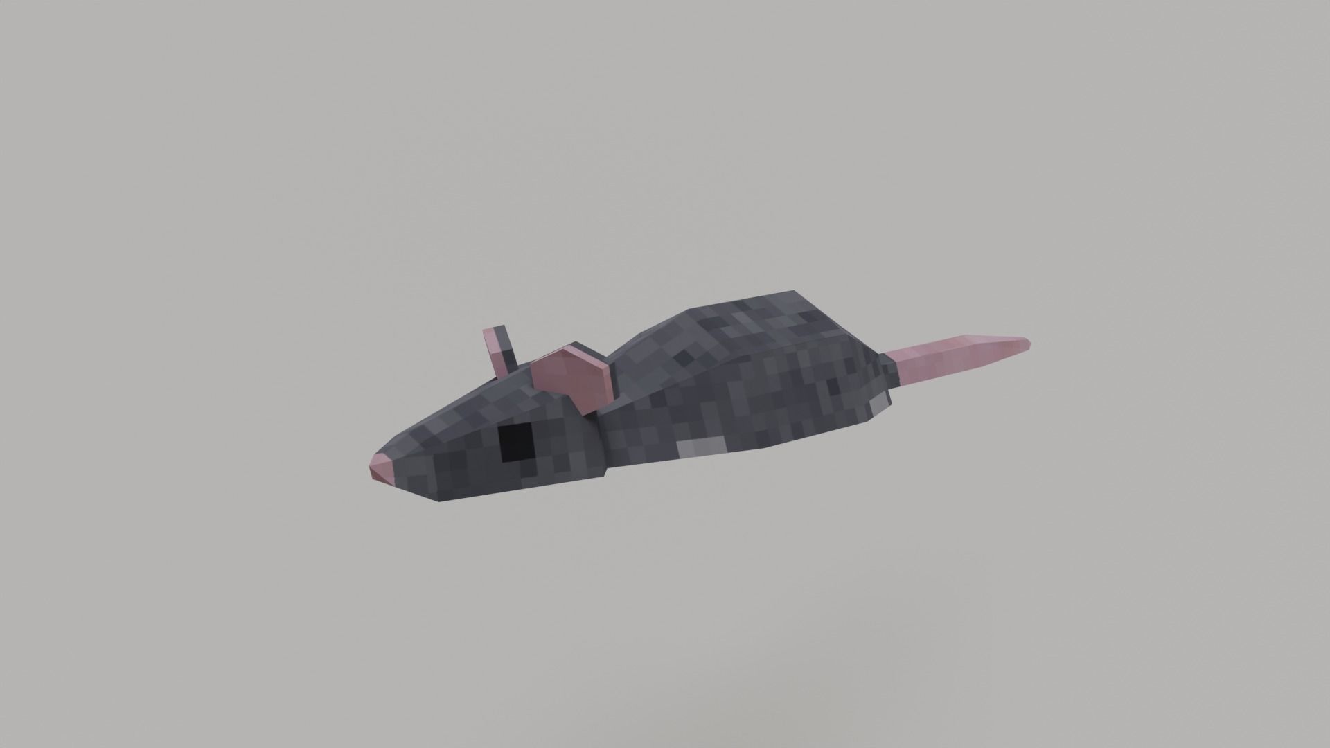 Low Poly Rat Low-poly 3D model_4