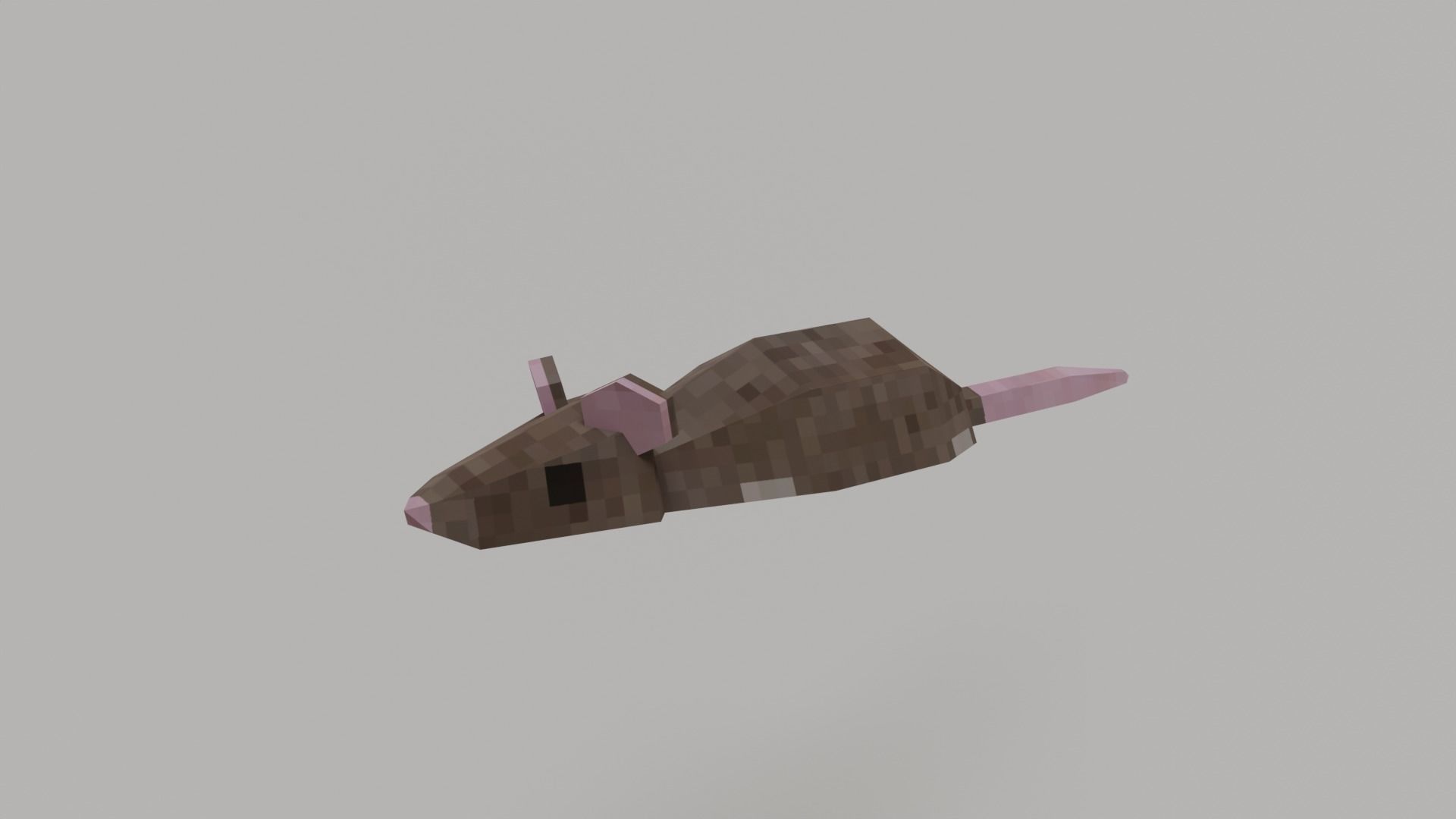 Low Poly Rat Low-poly 3D model_3