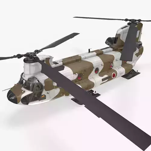  CH-47J Chinook JGSDF Winter Complex Animation
