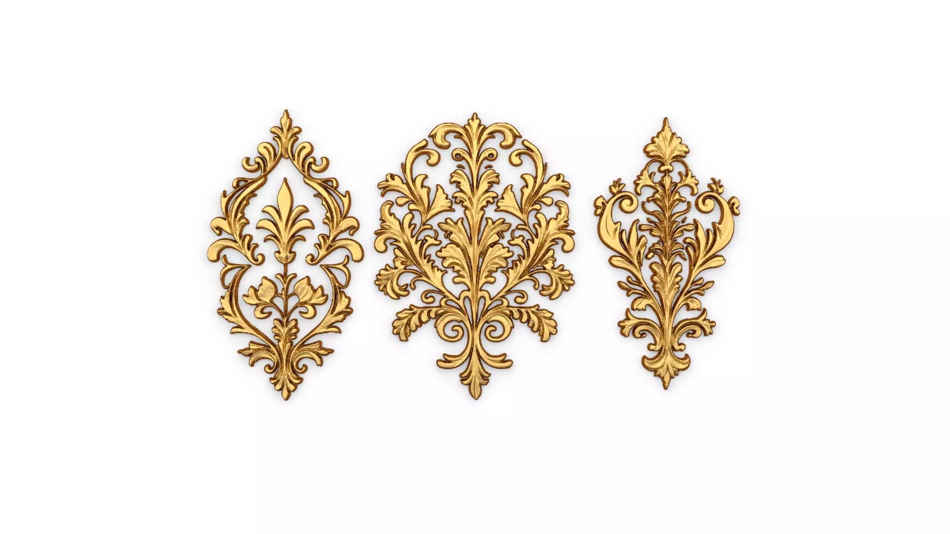 Classic carved decor ornament 421 3D model_0