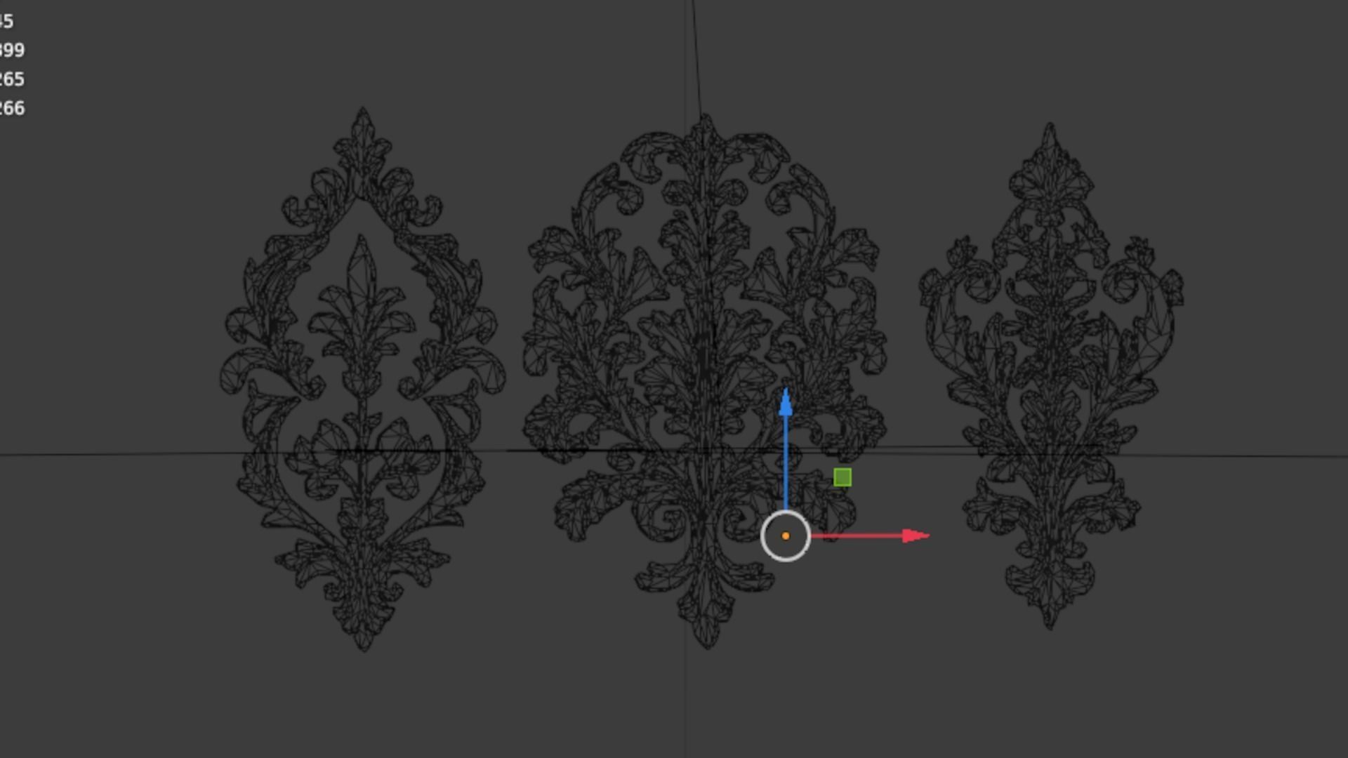 Classic carved decor ornament 421 3D model_5