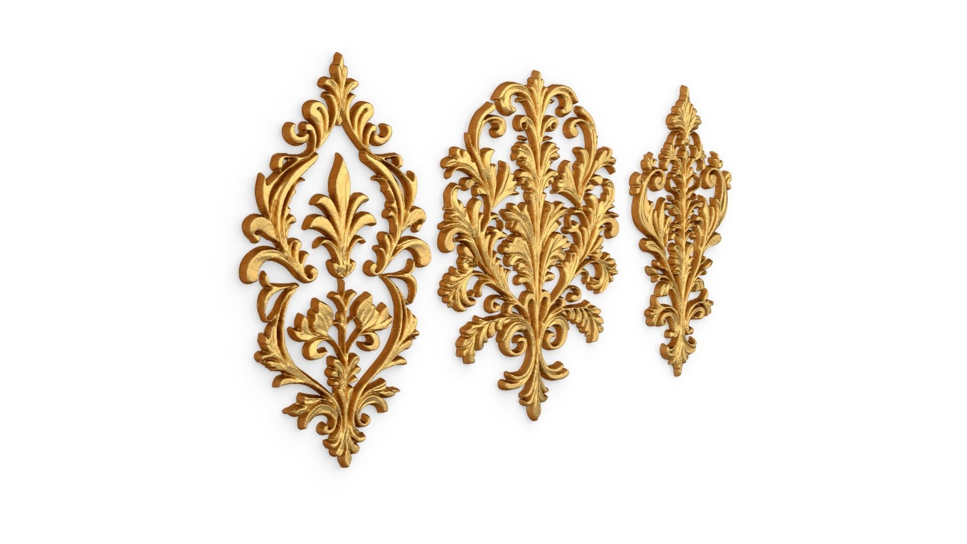 Classic carved decor ornament 421 3D model_1