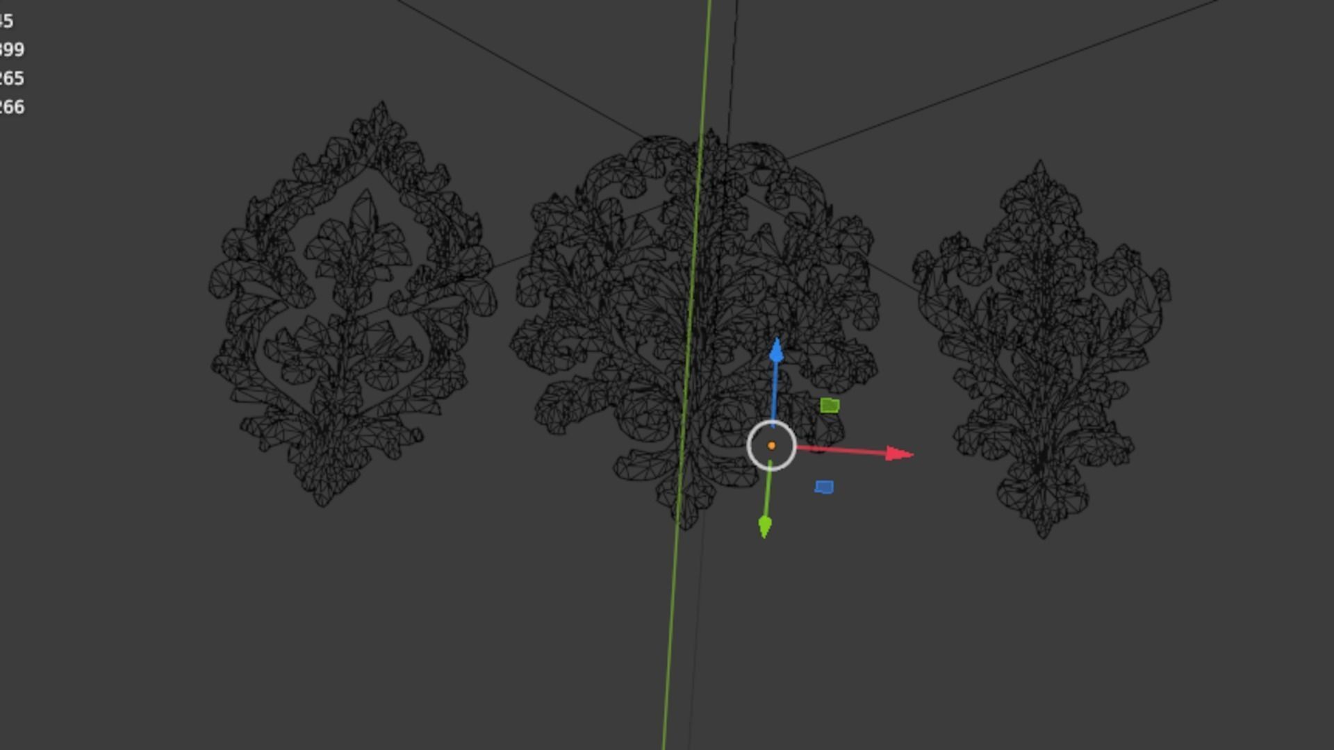 Classic carved decor ornament 421 3D model_6