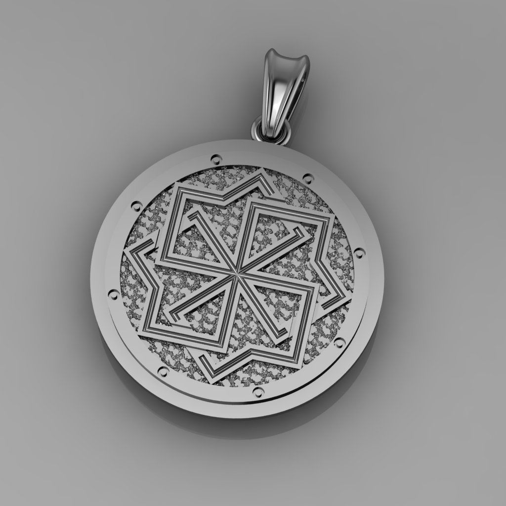 pentogram pendant p0006 3D print model_2