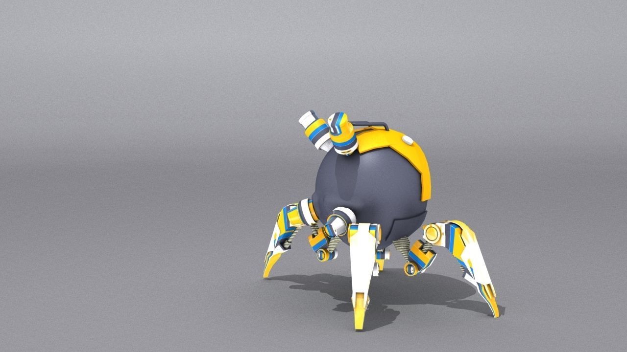 3D Smart Drone SD3 Low-poly 3D model_13