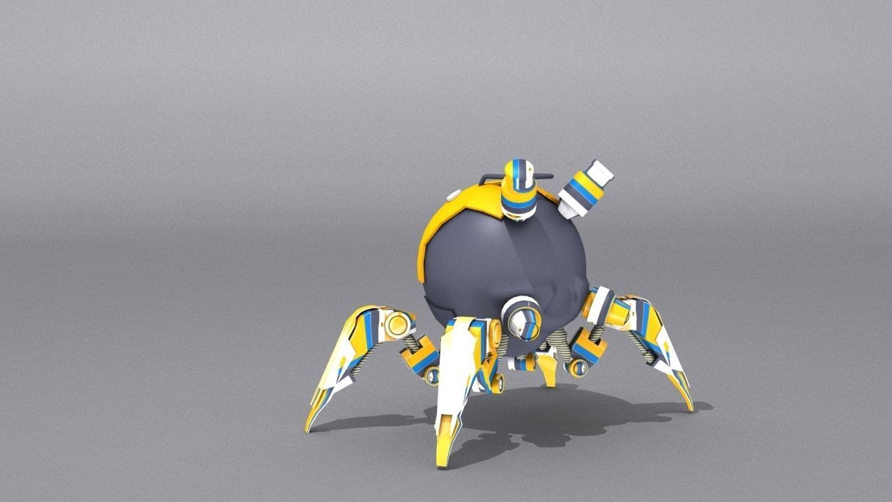 3D Smart Drone SD3 Low-poly 3D model_7