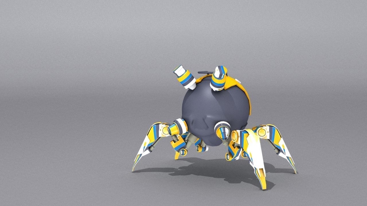 3D Smart Drone SD3 Low-poly 3D model_11