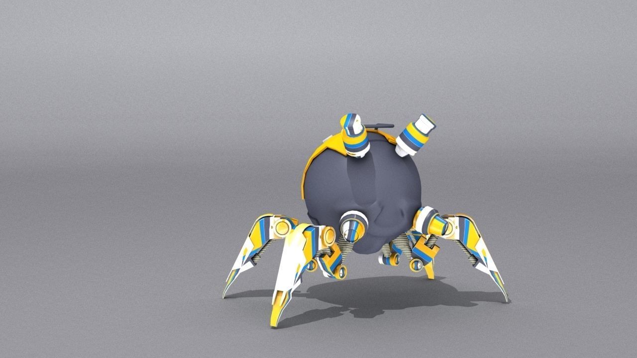 3D Smart Drone SD3 Low-poly 3D model_8