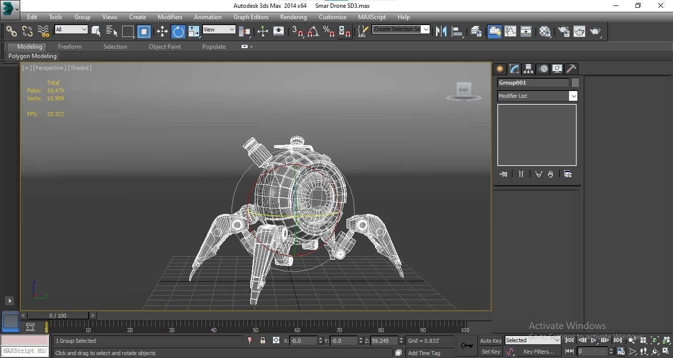 3D Smart Drone SD3 Low-poly 3D model_22