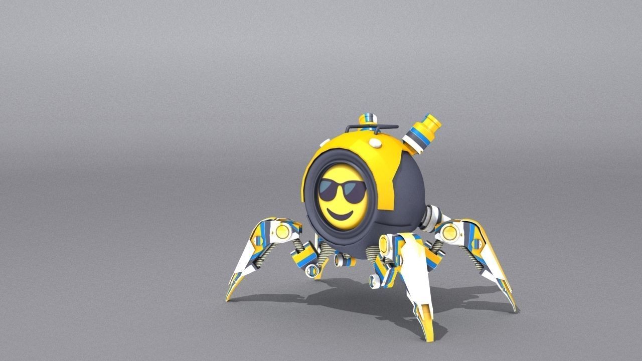 3D Smart Drone SD3 Low-poly 3D model_1
