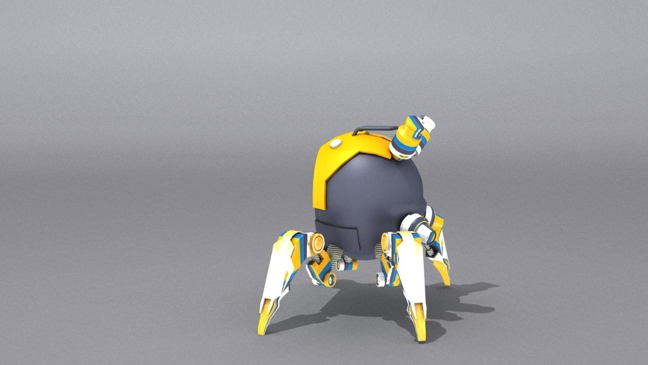 3D Smart Drone SD3 Low-poly 3D model_5