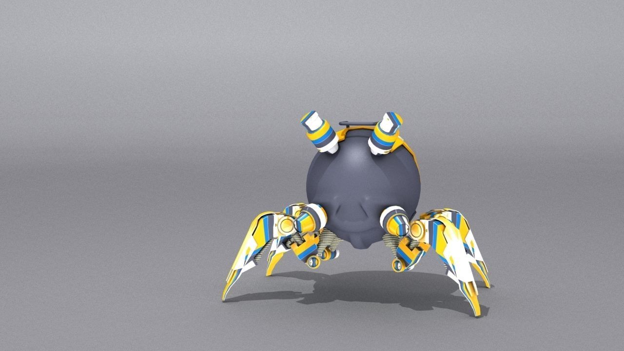 3D Smart Drone SD3 Low-poly 3D model_10