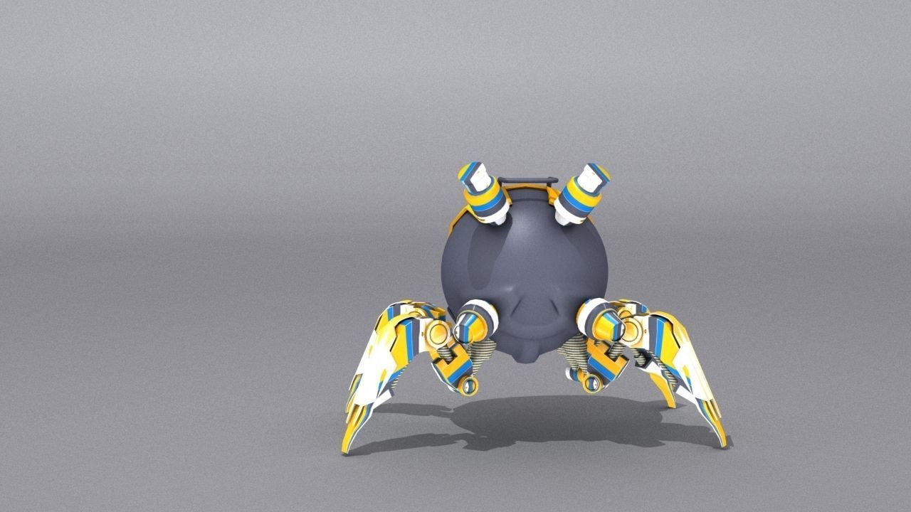 3D Smart Drone SD3 Low-poly 3D model_9